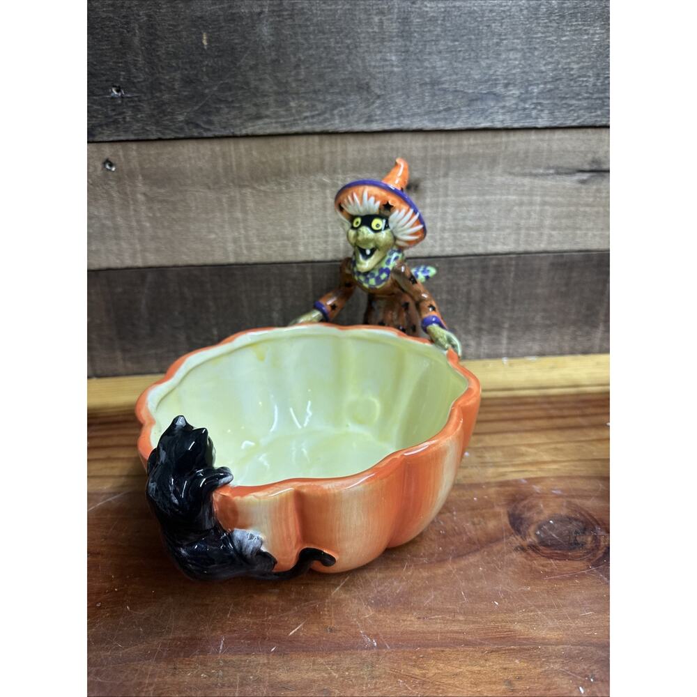Fitz And Floyd Witch Hazel Small Candy Bowl In Box Hard To Find